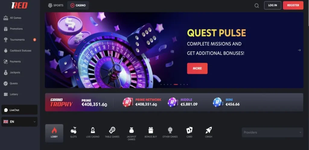 1red casino site not on gamstop